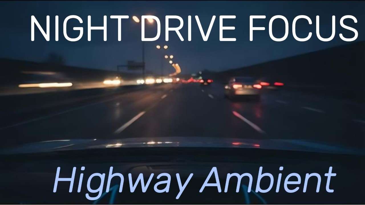 Night Drive Focus – Calm Ambient for Highway Driving (30 Min)
