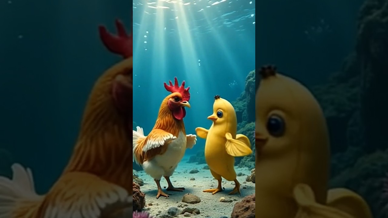 chicken 🐓🐓 banana 🍌🍌 dancing #chicken #banana #funny #youtubeusa #youtubeshorts #viral