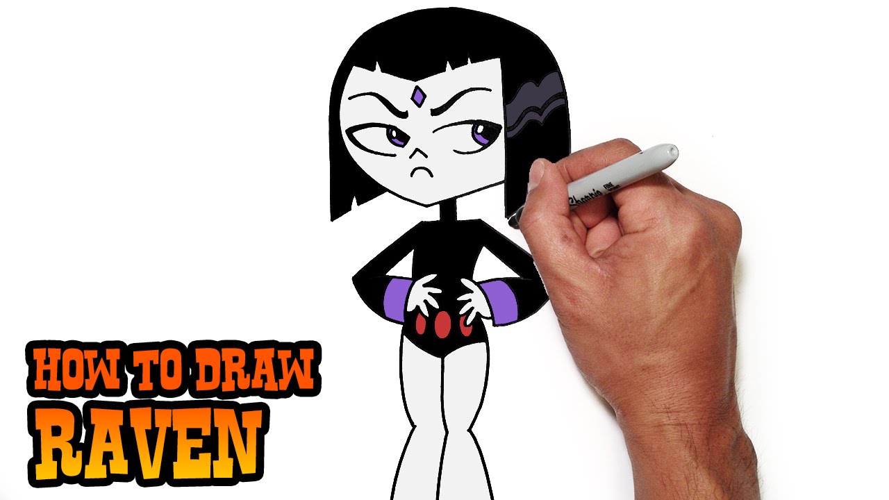 How to Draw Raven Uncloaked | Teen Titans GO