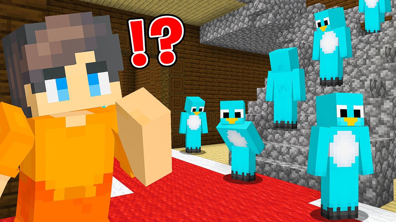 Hide and Seek with 100 Friends in Minecraft