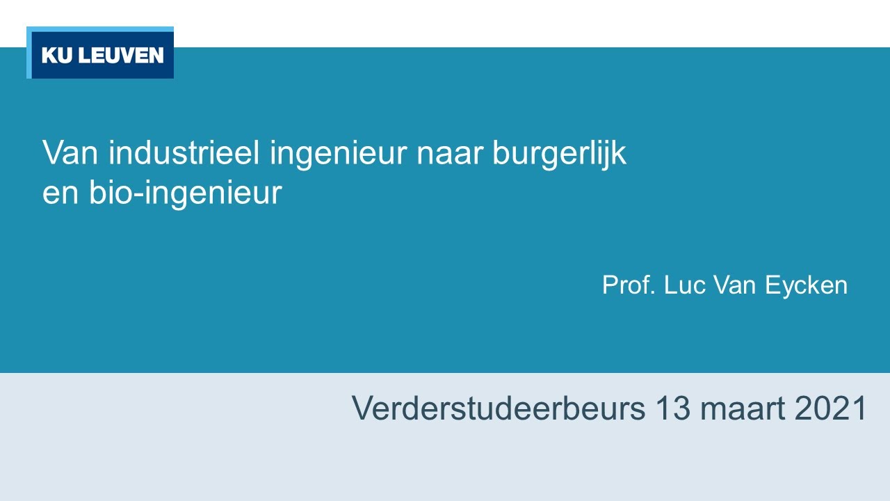 Van industrieel ingenieur naar burgerlijk en bio-ingenieur