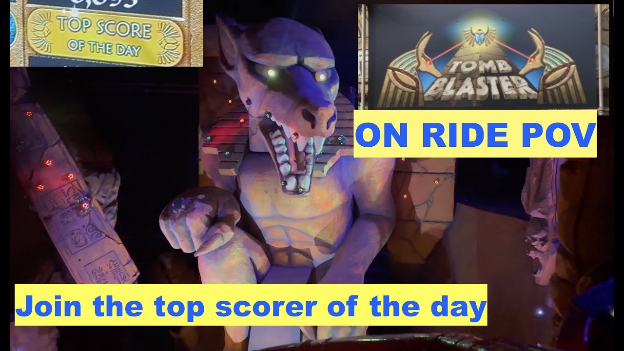 Tomb Blaster ON RIDE POV with high scorer of the Day! - Chessington world of adventures
