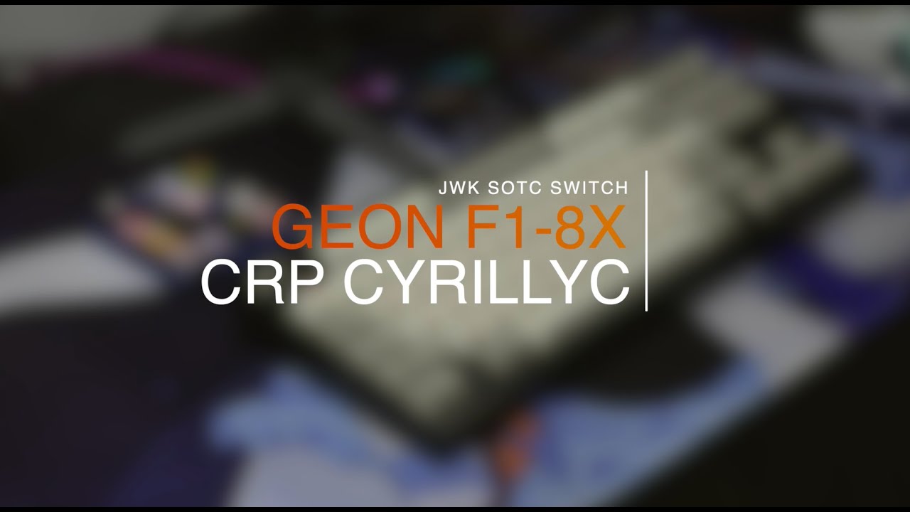 [ASMR] GEON F1-8X | PLATELESS | JWK SOTC | CRP CYRILLIC | TYPING TEST