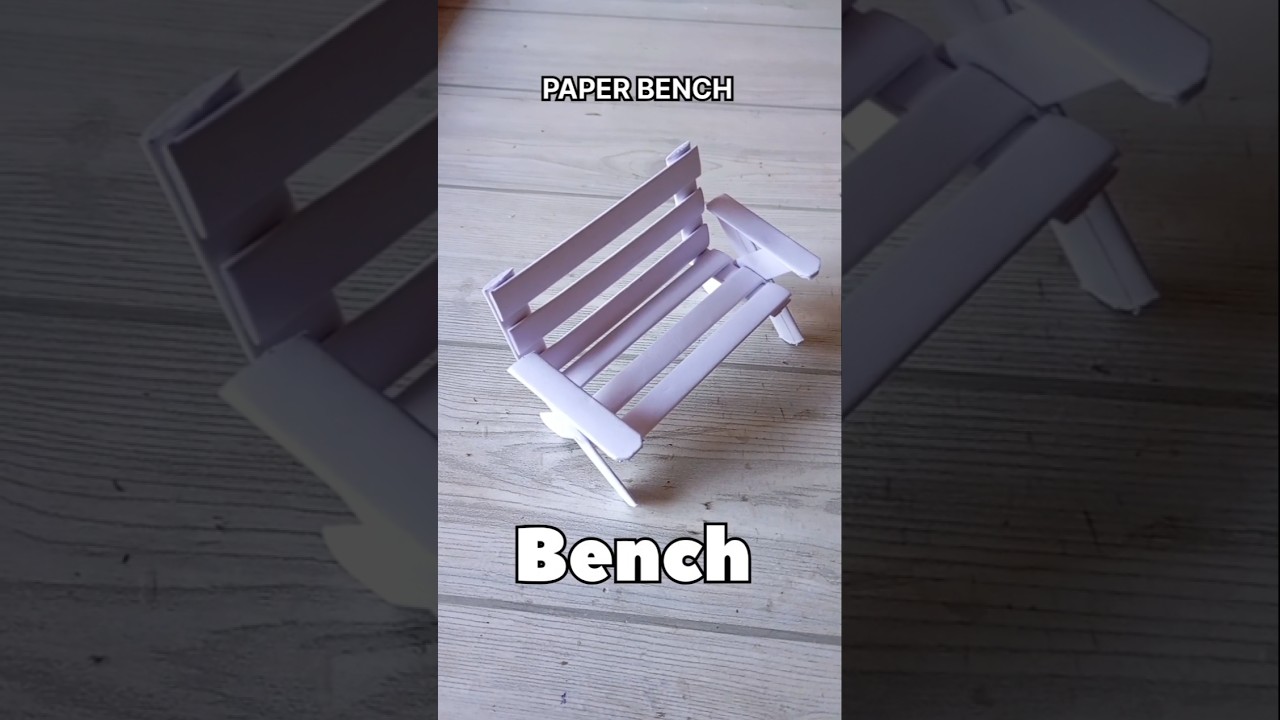 PAPER BENCH ORIGAMI TUTORIAL|HOW TO MAKE A PAPER STONE BENCH|STEP BY STEP FOLDING|HANDMADE