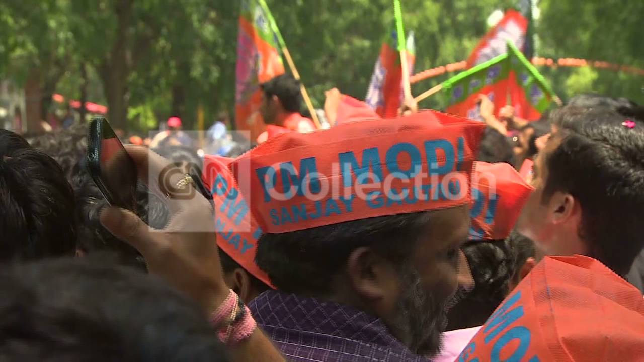INDIA: MODI SUPPORTERS VICTORY CELEBRATIONS