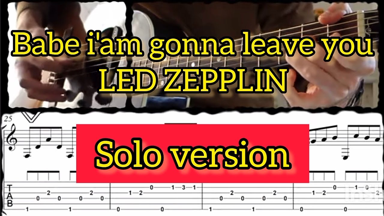 Babe I'am Gonna leave you (LED ZEPPELIN) /Ben-T-Zik guitar cover#12 (VIDEO with TAB)
