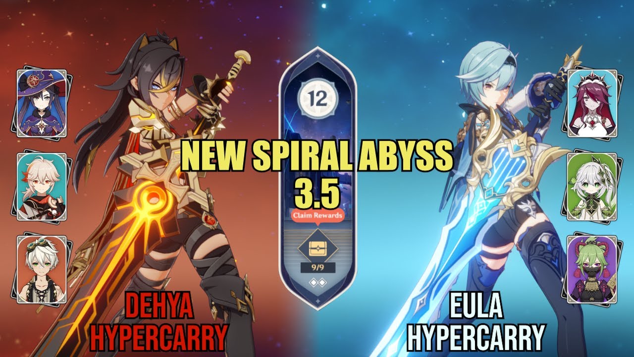 Dehya Hypercarry & Eula Hypercarry - NEW Spiral Abyss 3.5 - Floor 12 (9★)