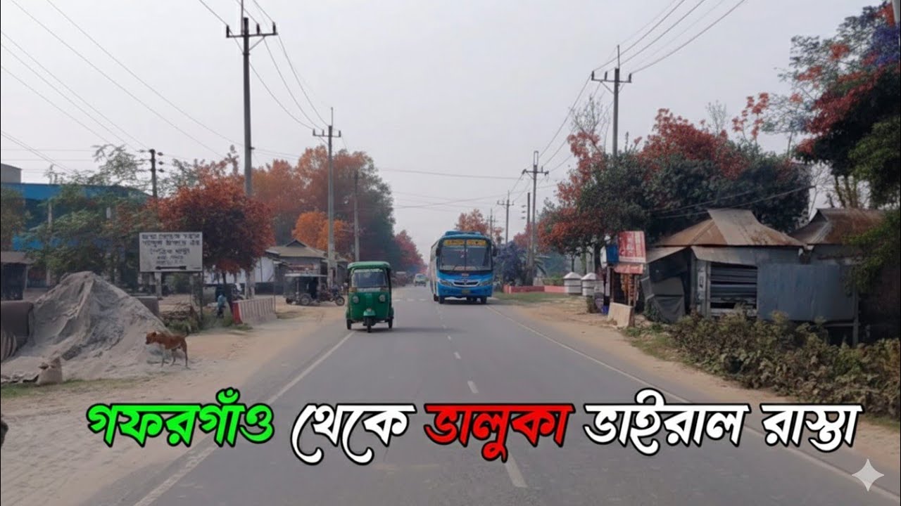 গফরগাঁও টু ভালুকা ভাইরাল  রাস্তার চারপাশের সৌন্দর্য