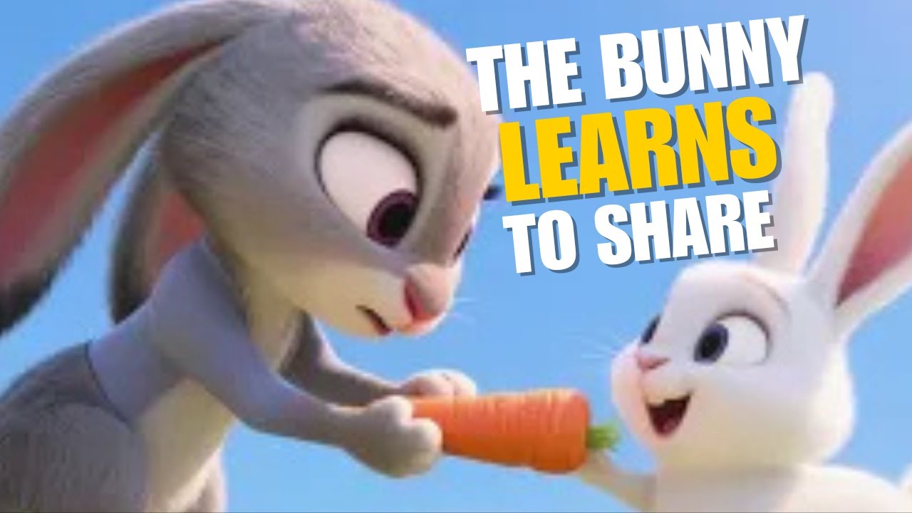 The Bunny Learns to Share  #bunnycartoon #3Danimation #sharingstory #kidslearning #cartoonkids