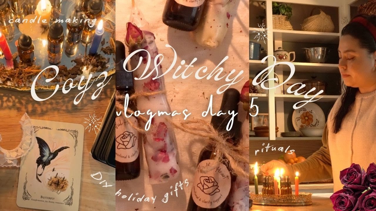 Witchy Vlog 🌟 Making Potions & Candles, Holiday Gifts, Vlogmas day 5