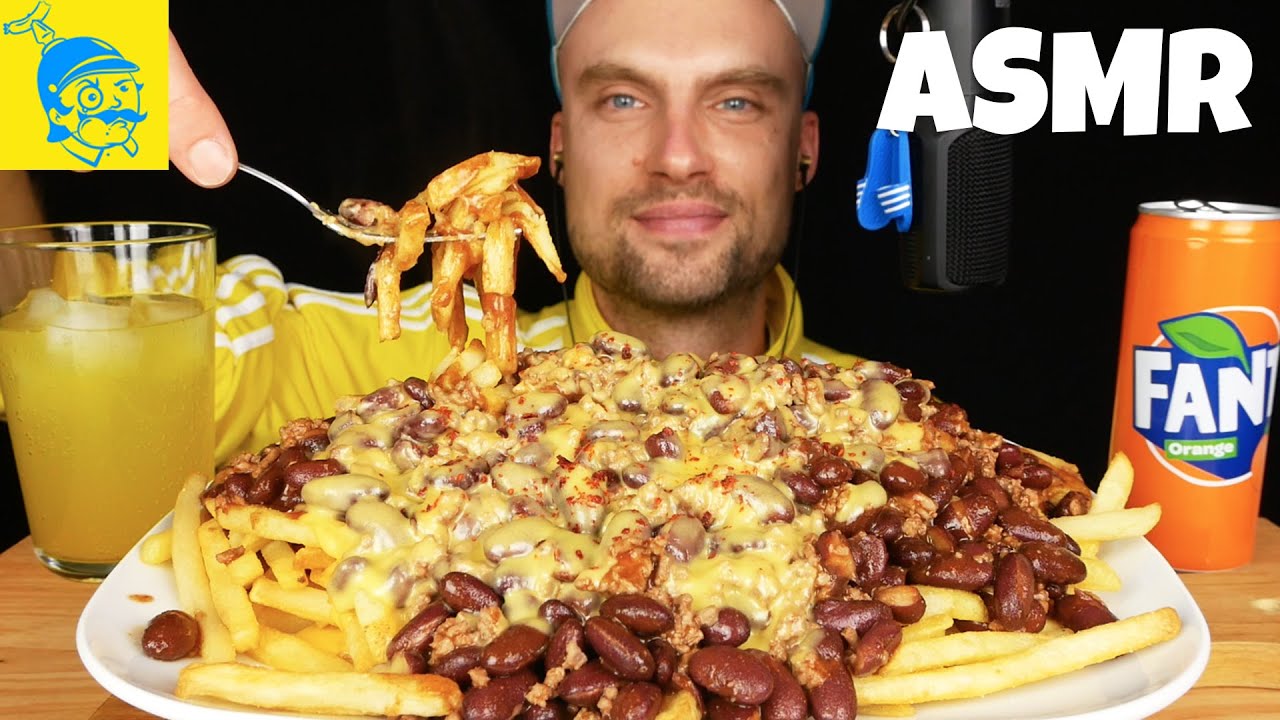 ACMP Я ем эпический картофель фри с чили-сыром 💛💙 (русские субтитры, мукбанг) - GFASMR