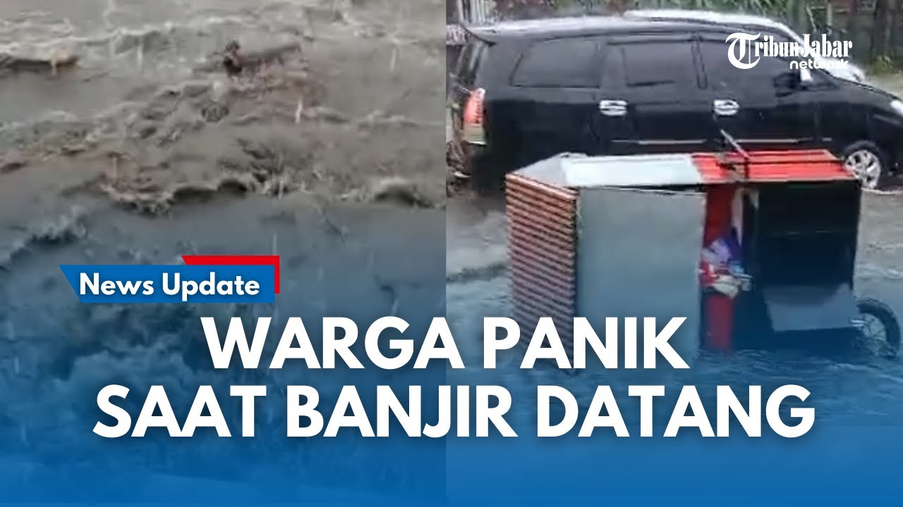 WARGA PANIK !! Kumandangkan Takbir Saat Banjir Tiba-tiba Datang Cukup Deras Sukabumi Kota