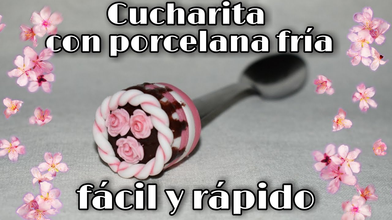 Cómo decorar una cuchara con porcelana fría fácil y rápido/día del amigo