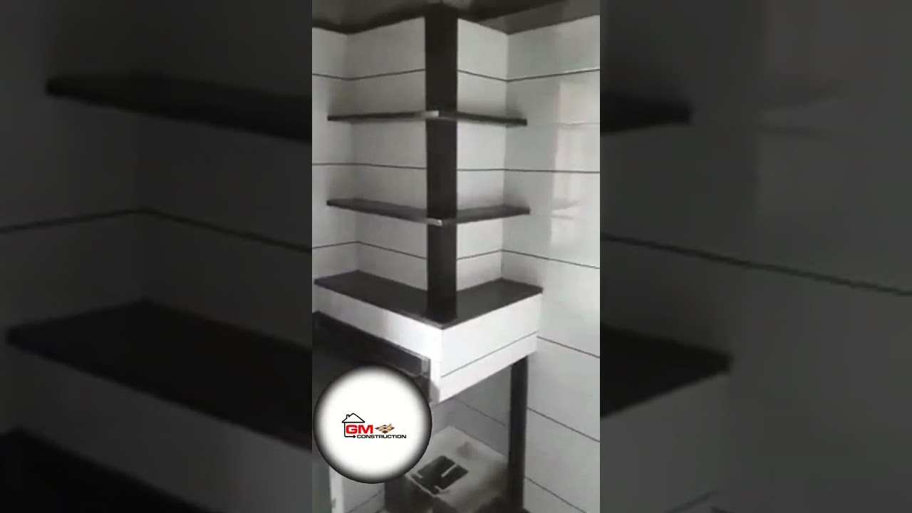 black granite kitchen platform design #granitekitchen #kitchendesign