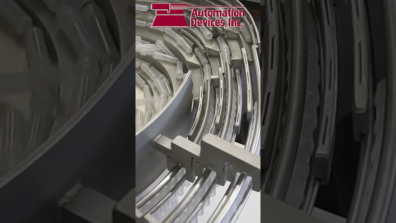 Plastic Vial Orientation in a Vibratory Feeder Bowl