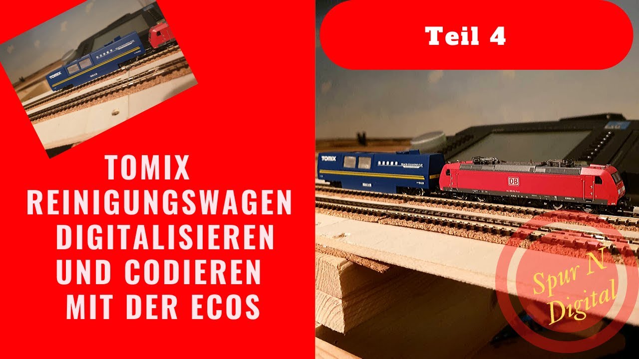 Teil 4 Modellbahn Anlage im Bau ~ Spur N Tomix Reeinigungswagen Codiert und Digitalisiert