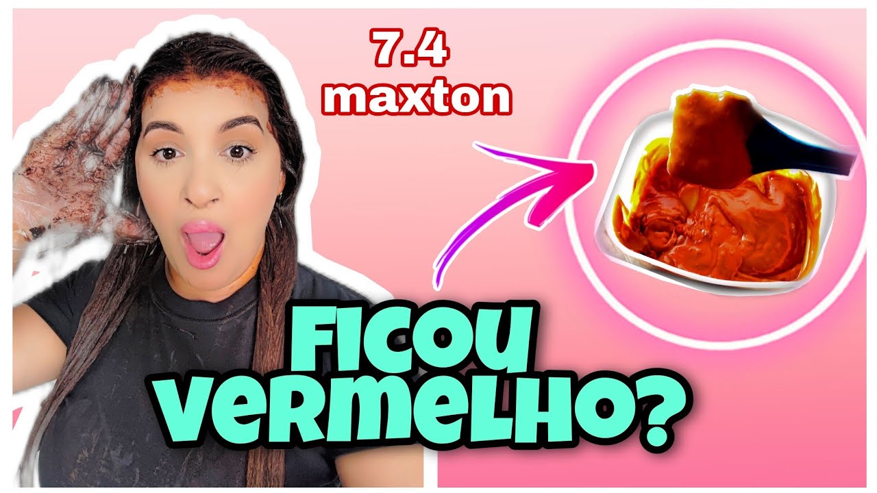 PINTEI MEU CABELO COM A TINTA 7.4 MAXTON RUIVA MAIS ATREVIDA / SAGA RUIVA.