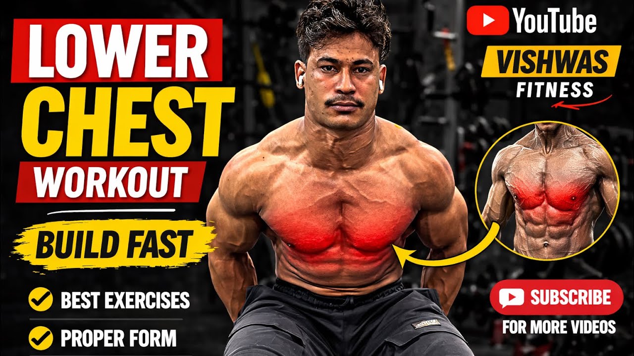 Lower Chest Workout at Gym | Best Exercises for Lower Chest | Vishwas Fitness