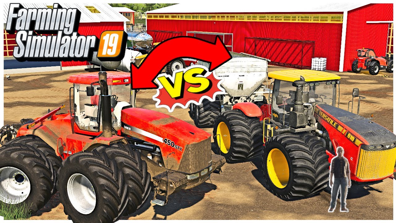 VERSATILE VS. CASE STEIGER on the OKLAHOMA CATTLE RANCH | FARMING SIMULATOR 19