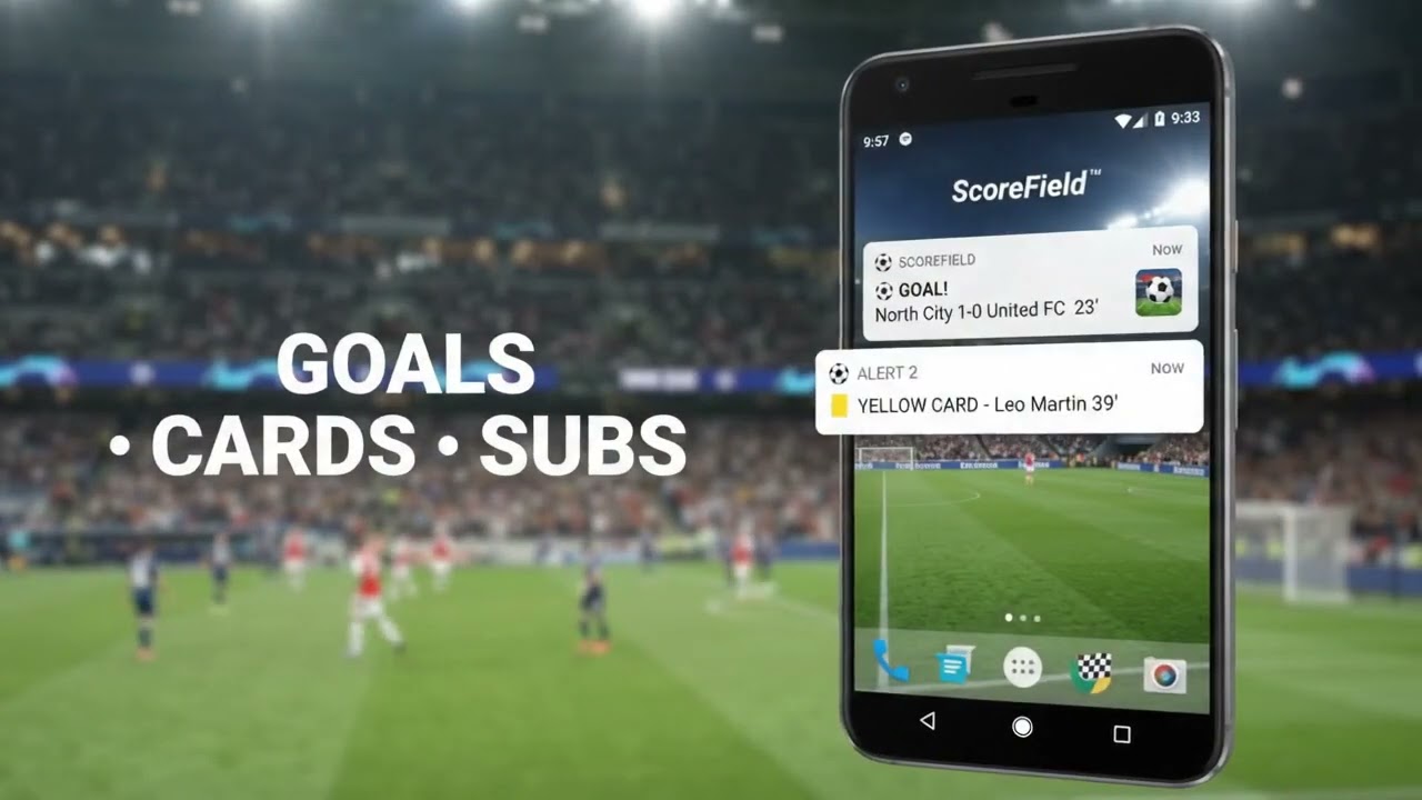 Live Football Scores & Match Stats ⚽ | ScoreField Android App