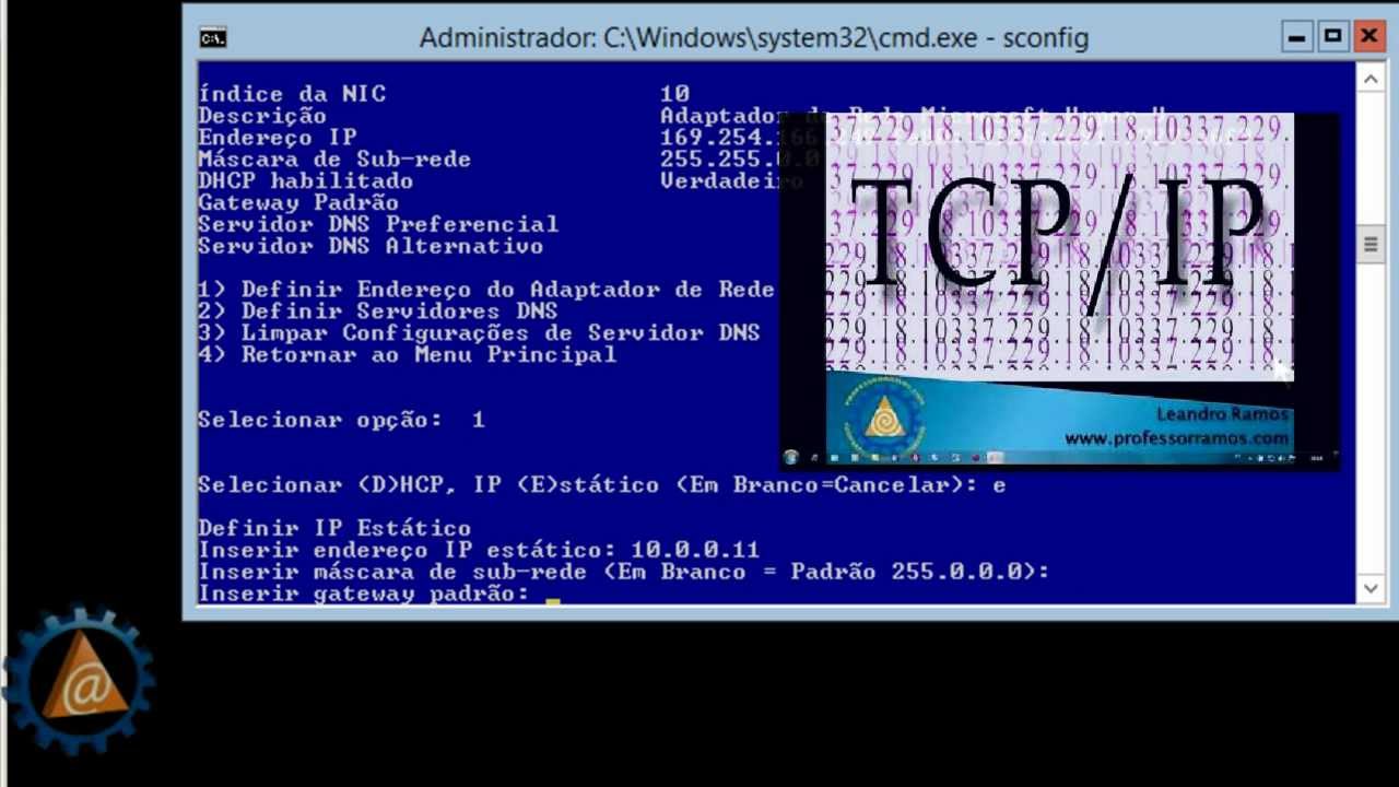 🔵 Windows 2012 Instalação W2k12 Server Core e as Primeiras Configurações com SCONFIG - Aula 1.2