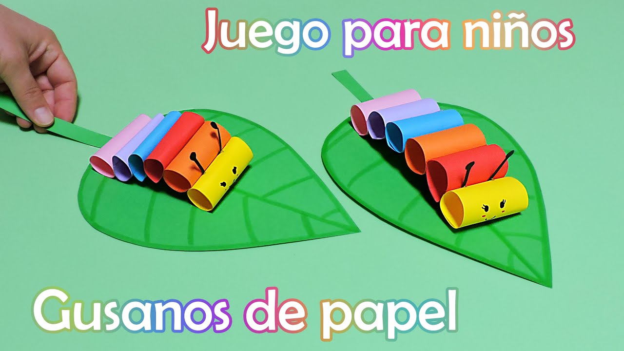 Gusanos de Papel  Encoge y Estira - Juegos para Niños
