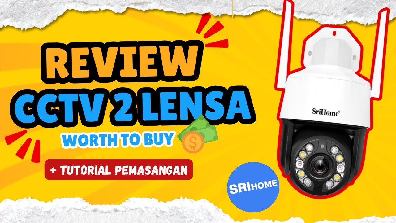 REVIEW CCTV SRIHOME 2 Lensa + Tutorial pemasangan, CCTV OUTDOOR cocok untuk warung sembako & toko