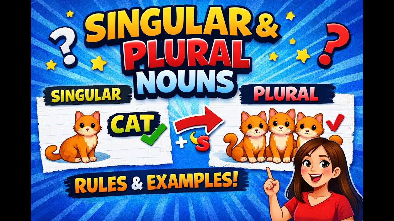 English grammar Lesson-4  Singular and Plural Nouns Let’s Learn!