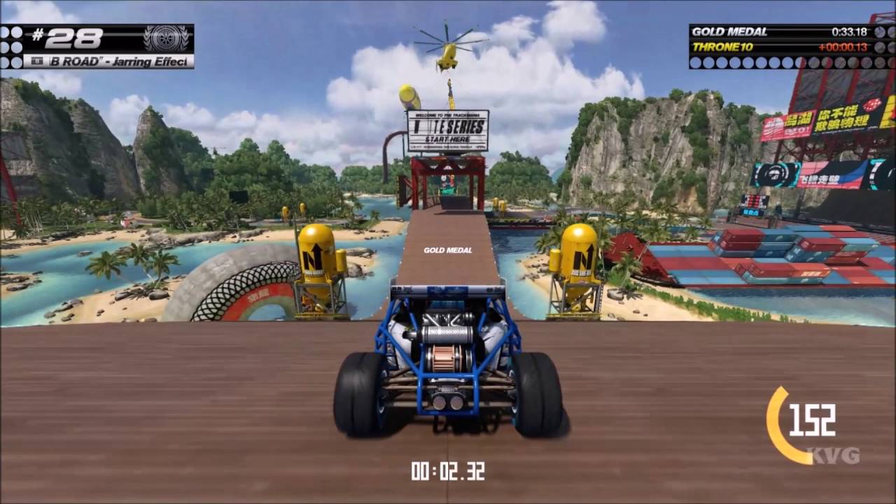 TrackMania Turbo - Rollercoaster Lagoon (White/Green/Blue/Red/Black Series) All Gold Medals (HD)