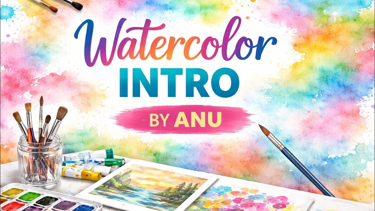 Watercolor Intro | Art supplies | Basic Techniques for beginners 