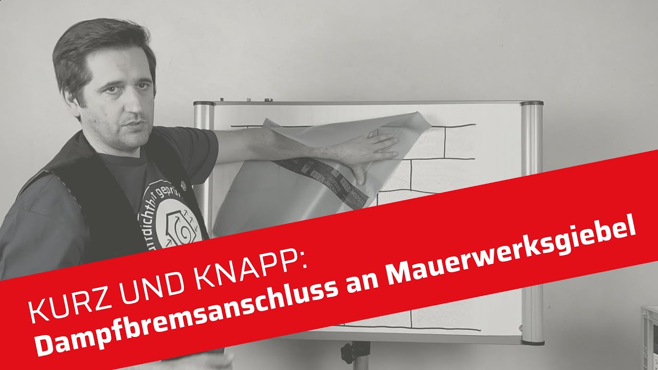 Dampfbremse an Mauwerksgiebel anschließen - Profi-Tipp: Putzanschlussband| Luftdichtheit geprüft
