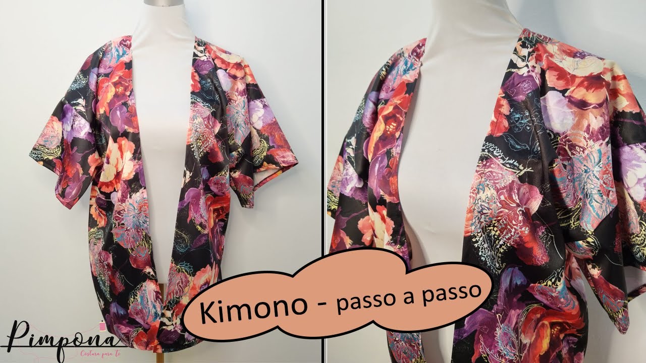 Live Facebook - 16/06/21 - Passo a passo Kimono - Molde tamanhos na descrição