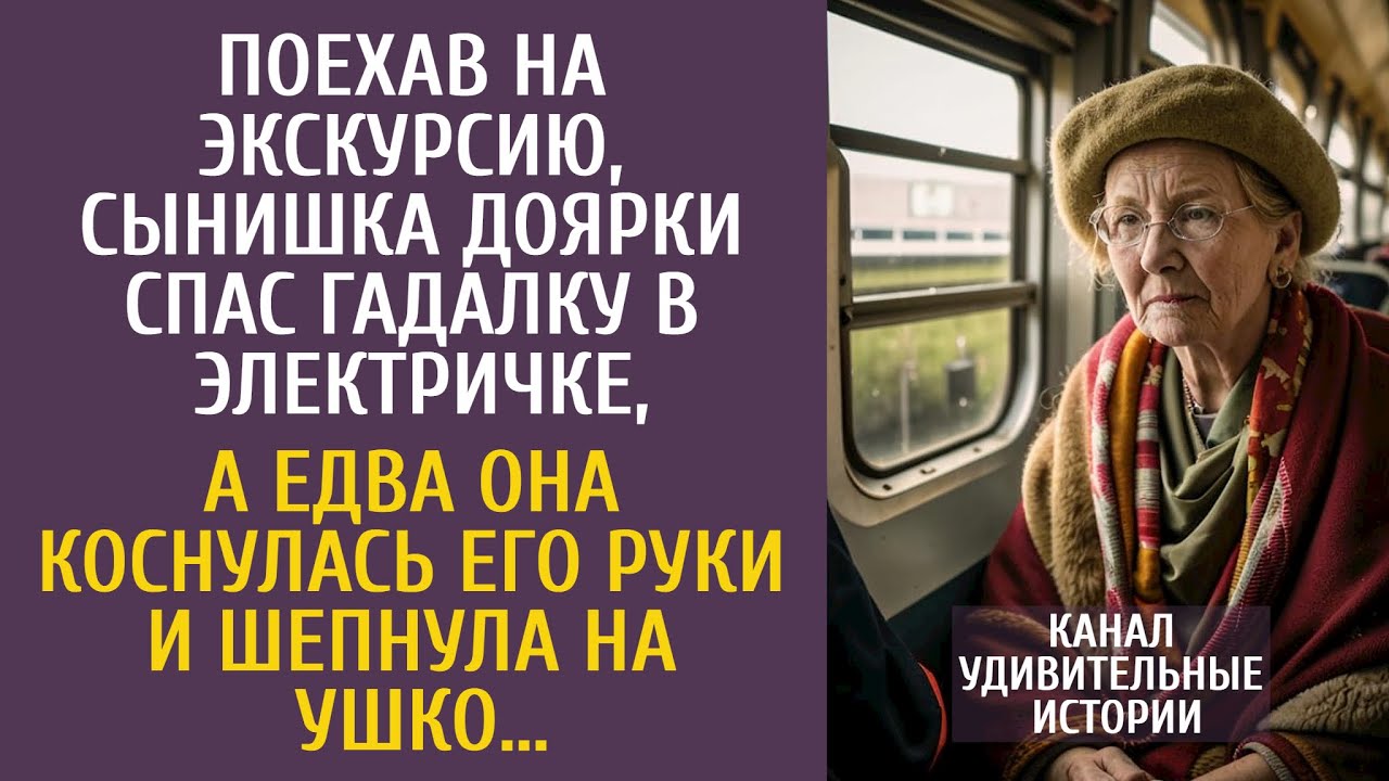 Поехав на экскурсию, сынишка доярки спас гадалку в электричке, а едва она коснулась его руки…