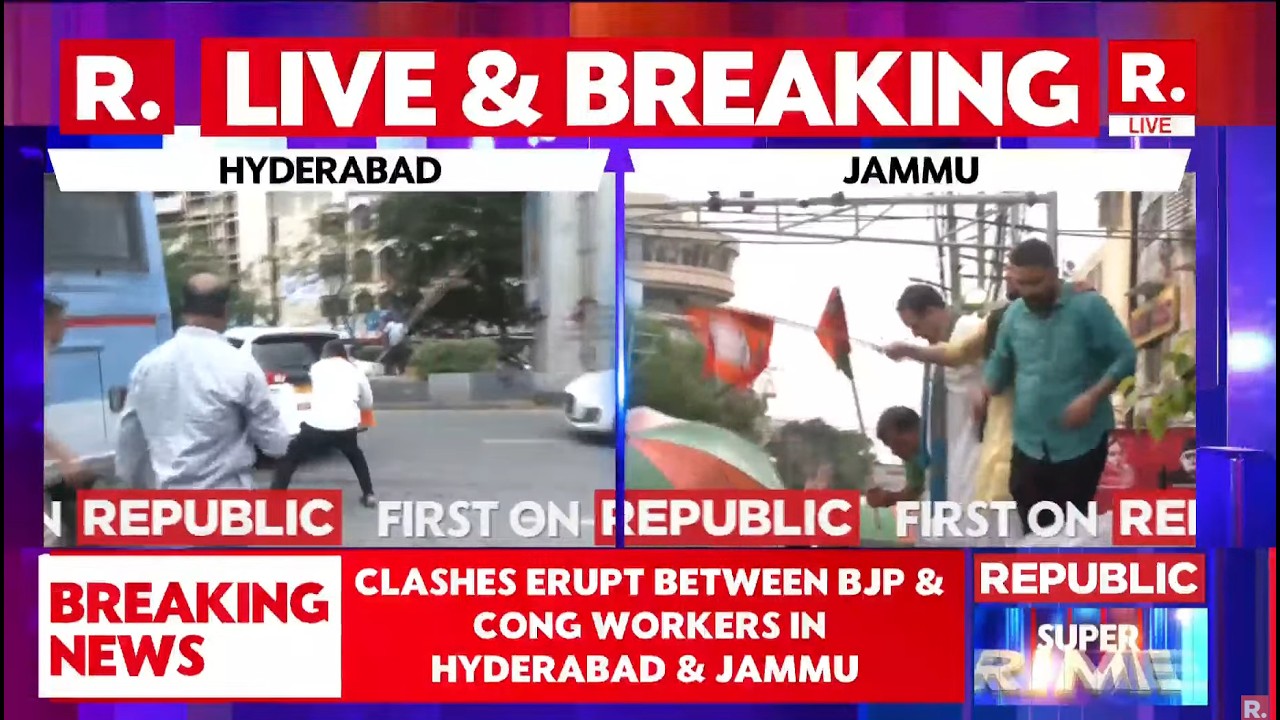 LIVE: Clashes Reported In Hyderabad & Jammu | BJP & Congress | PM Modi | Rahul Gandhi | Kiren Rijiju