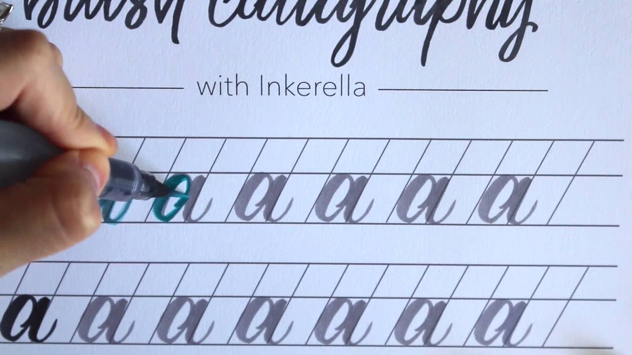Brush Calligraphy Guides {a - d}