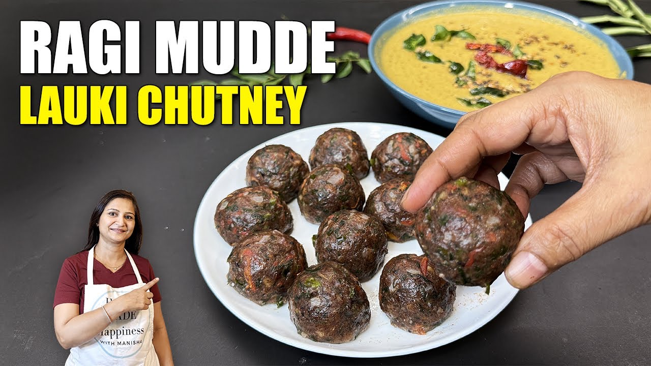 Soft Ragi Balls & Bottle Gourd Chutney | Ragi Mudde with a Twist | Millet Recipe | Healthy Breakfast
