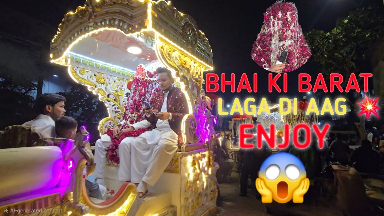BHAI KI BARAT 💀ME ENJOY 😱 BOMB 💥 KI HUI BARISH 💀 #wedding #vlog #explore @NoCopyrightSounds