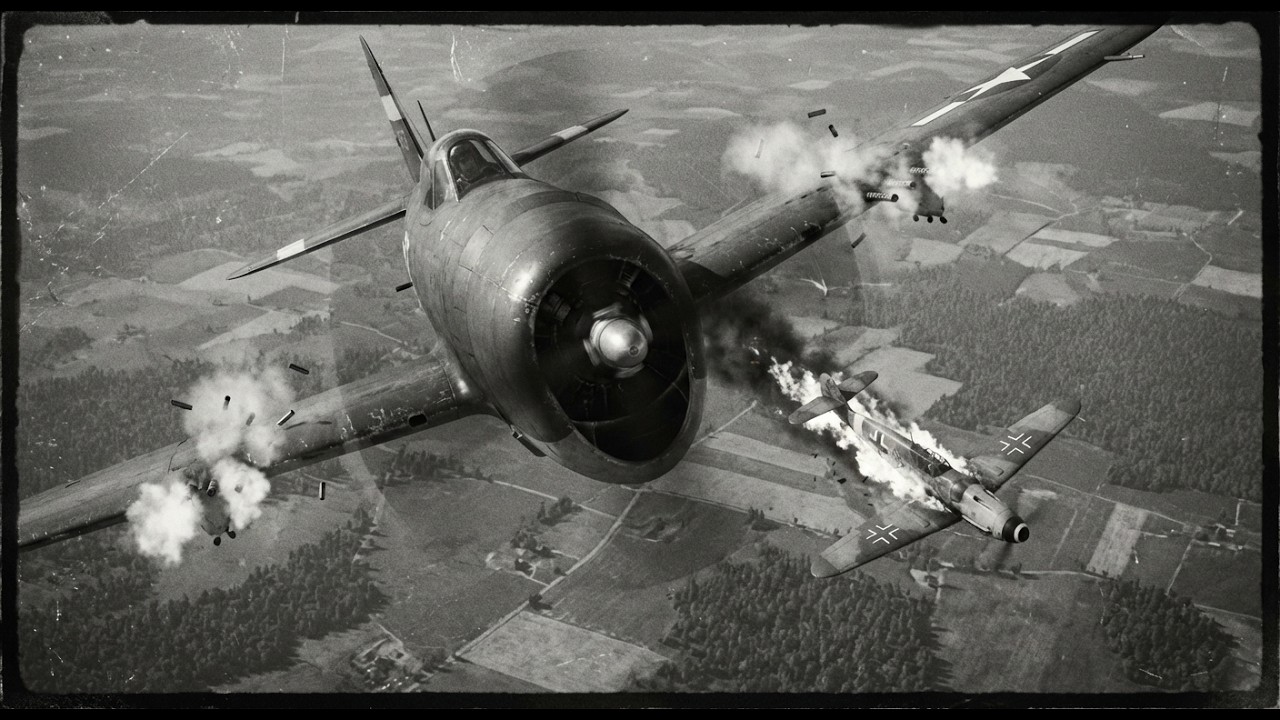 Piloții germani au râs de P-47, până când cele 8 mitraliere au adus o ploaie de plumb