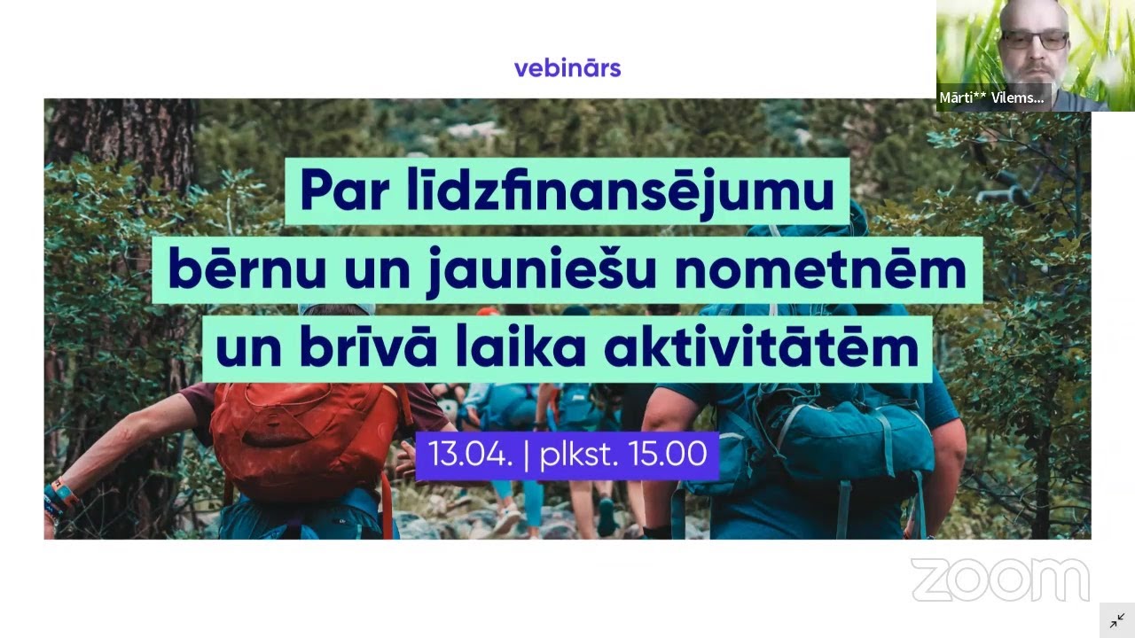 Par līdzfinansējumu bērnu un jauniešu nometnēm un brīvā laika aktivitātēm