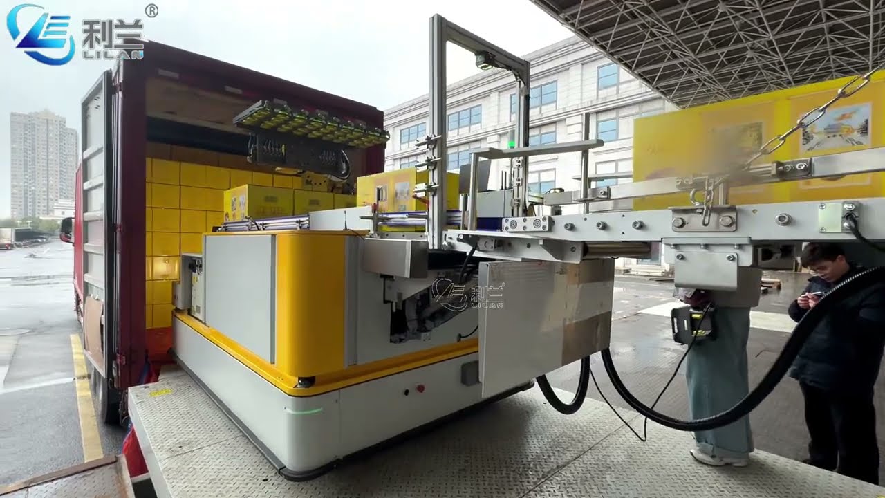 Automatic Robot Container Loading System & Robot Depalletizer