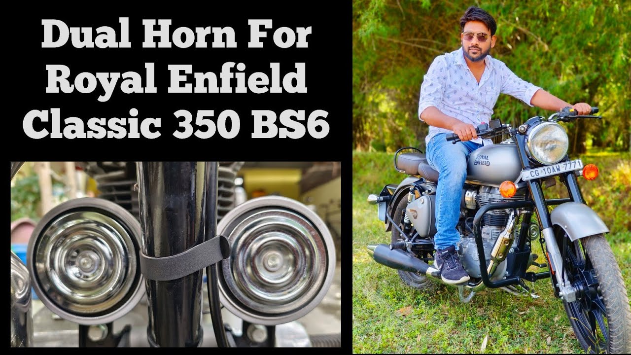 Dual Horn For Royal Enfield Classic 350 BS6 || Horn Installation on Classic 350 || @Niteshdewanganvlogs