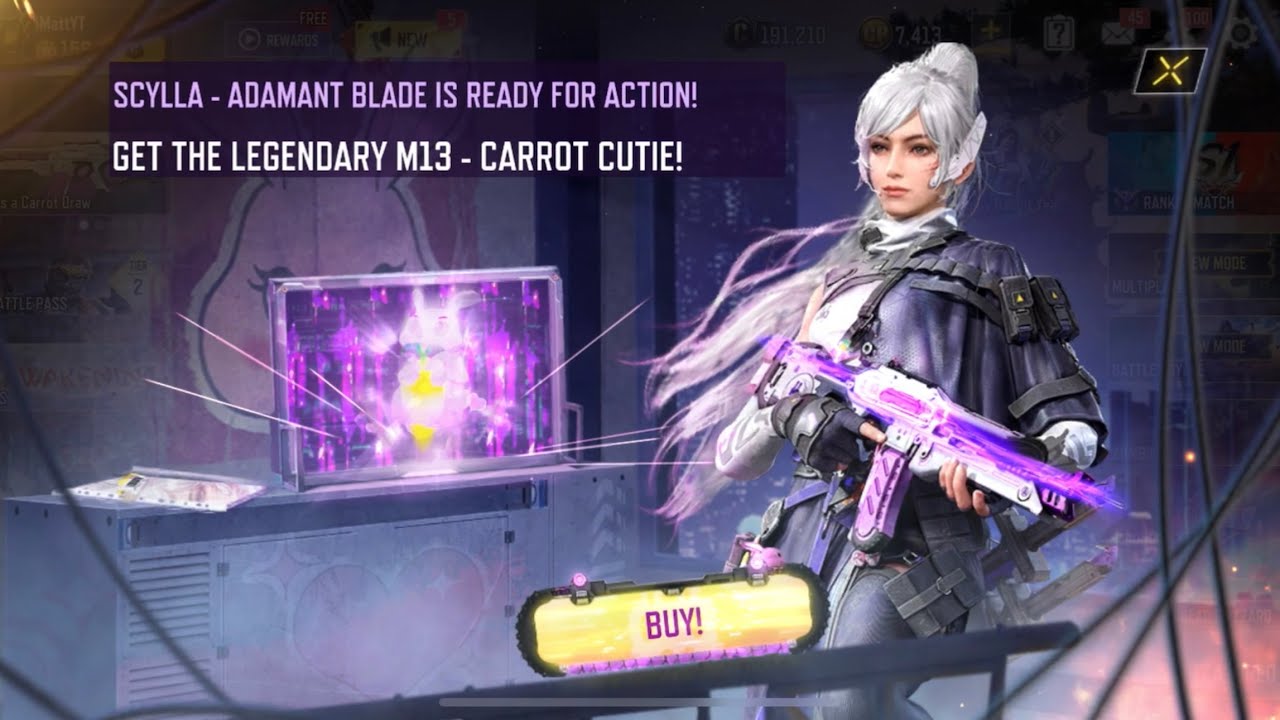 CODM Cute As A Carrot Lucky Draw Complete With Legendary M13-Carrot Cutie & Scylia-Adamant Blade!