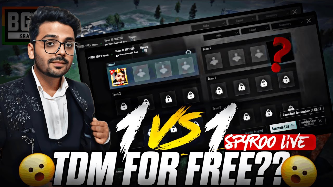 CUSTOM ROOM | 1v1 TDM | CLASSIC GAMEPLAY | BGMI LIVE WITH SPYROO #pubgmobile #pubg #bgmi #pubgm