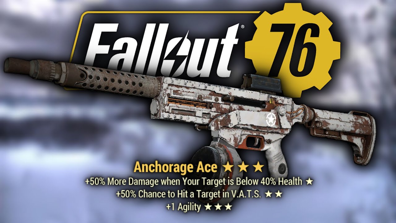 Fallout 76 Skyline Valley — уникальный 10-мм пистолет-пулемёт с глушителем «Anchorage Ace» — [Рук...