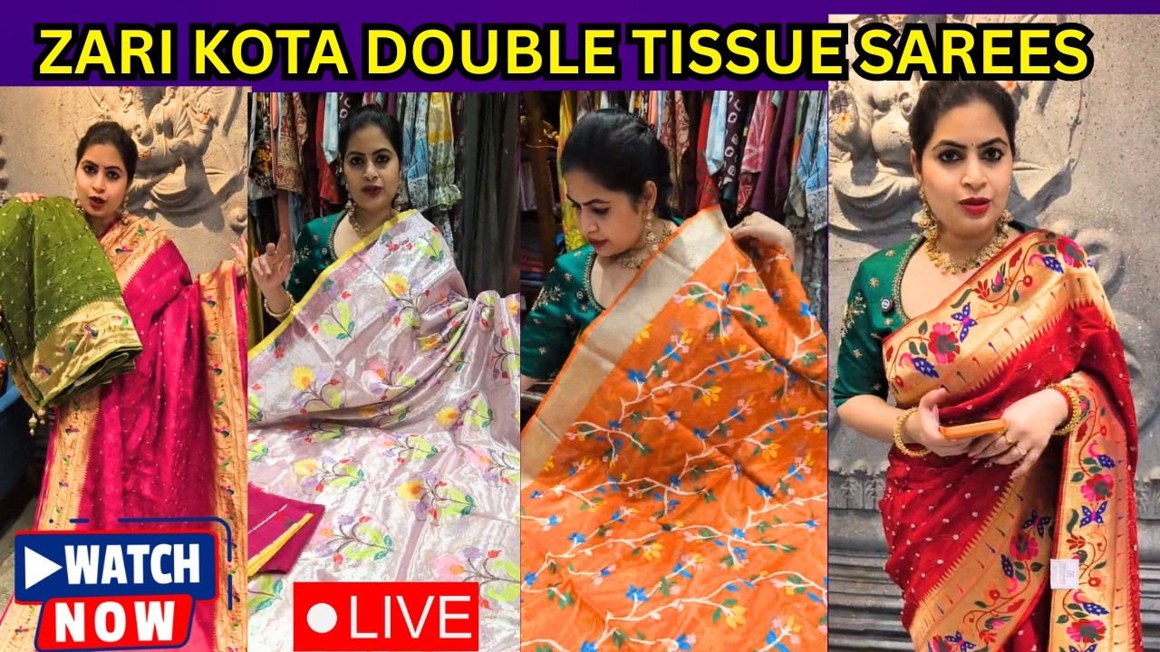 ZARI KOTA DOUBLE TISSUE SAREES  | | Deepthi Ganesh Label |   @brideessentials  #shopping #saree ​