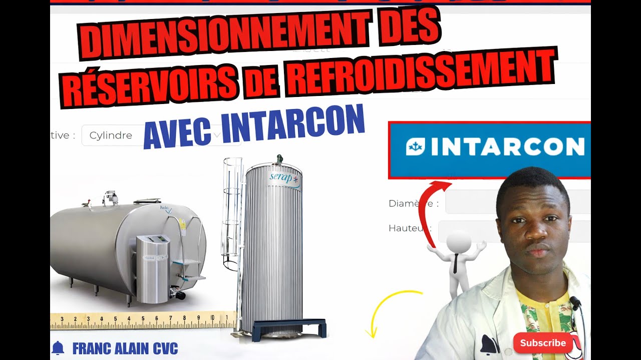 Comment dimensionner un réservoir de refroidissement avec INTARCON