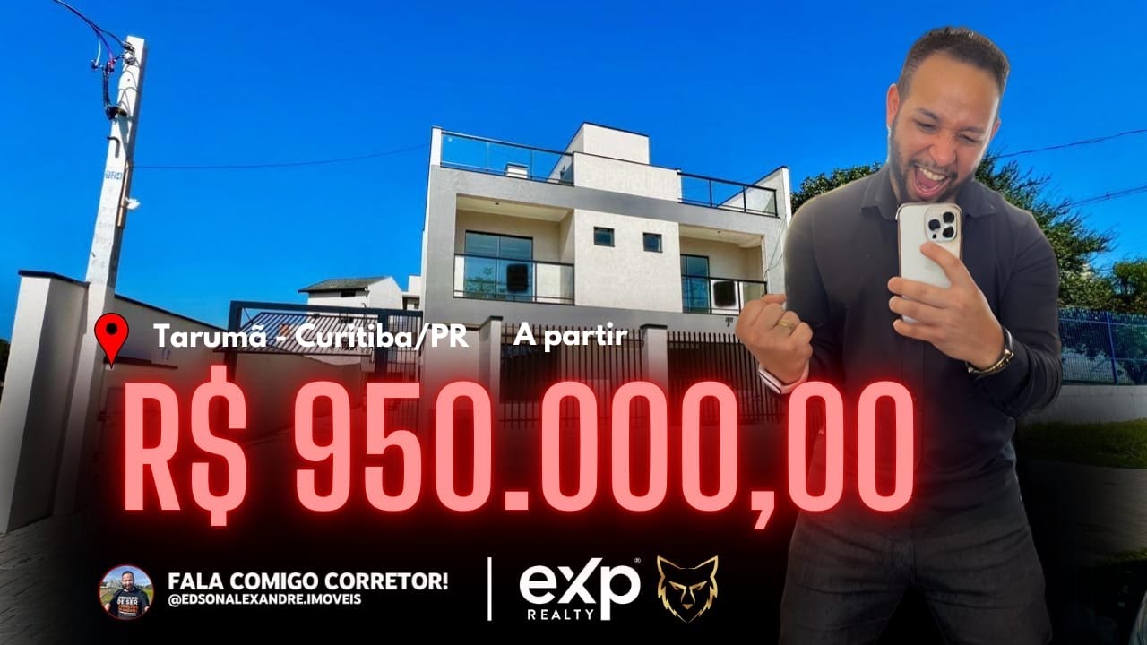 Sobrados NOVOS em Curitiba no bairro Tarumã 😍 vale a pena conferir todos os detalhes 😱