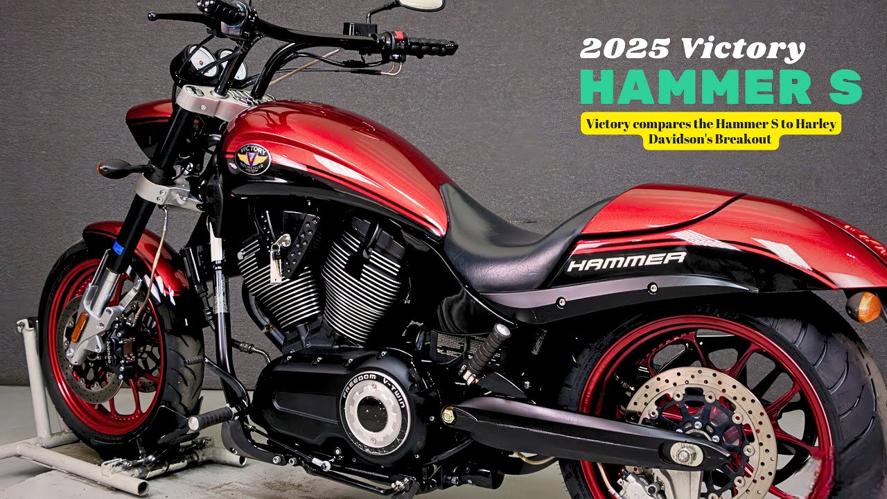 Victory compares the Hammer S to Harley Davidson's Breakout | 2025 Victory Hammer S