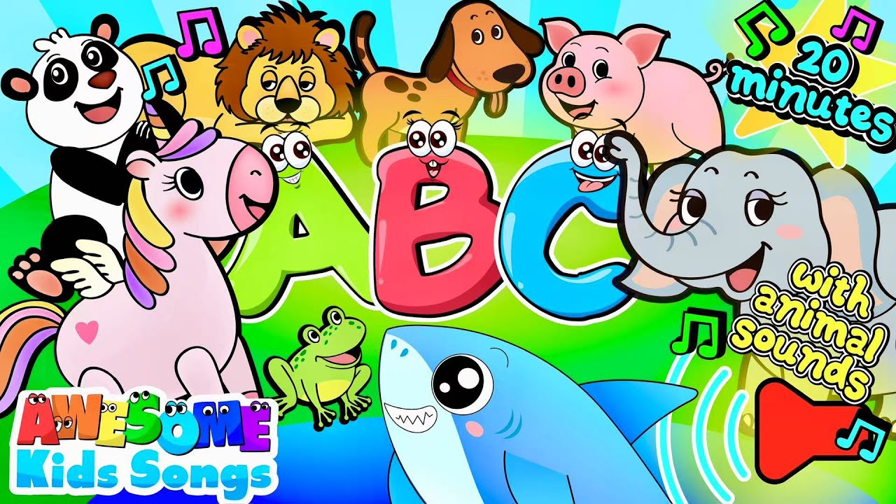 Animal ABCs & Learning Songs for Kids | Fun Animal Sounds Compilation #AwesomeKidsSongs