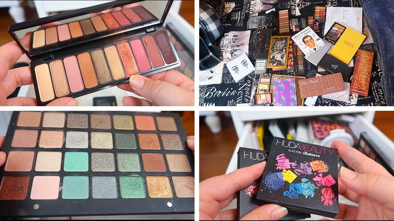 HUGE 100+ Eyeshadow Palette Declutter 2019